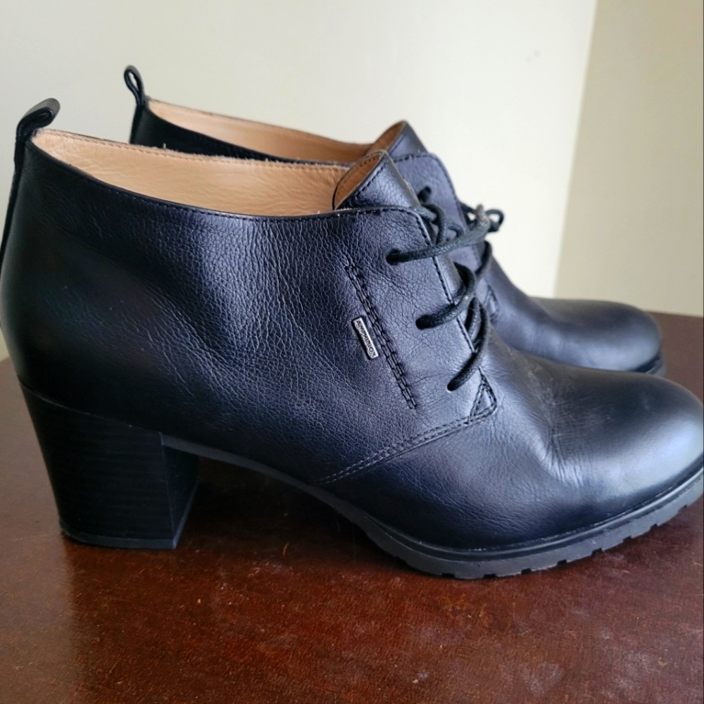Black leather Geox shoes